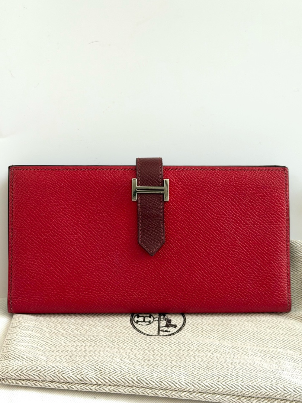 Hermes Bearn Bicolor Epsom Wallet